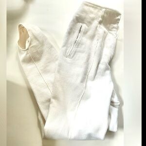 Hook Sport vintage white corduroy stirrup pants size 8
